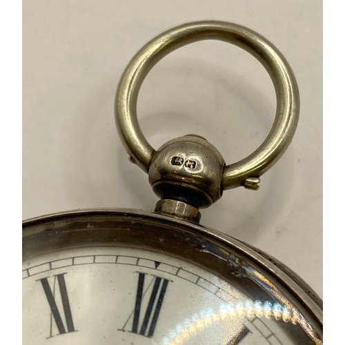 464 - H.E. Peck London Hallmarked Silver Pocket Watch. Weight 4.881 Oz