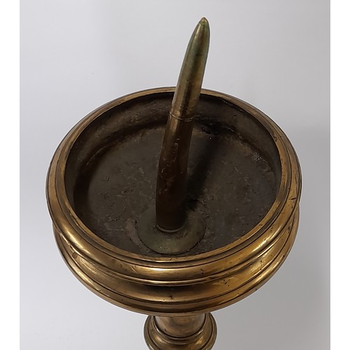 585 - Vintage Brass Pricket Candlestick, 34cm high