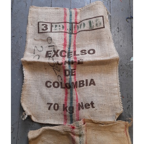 590 - 2 x Coffee Bean Sacks unused, 90cm x 70cm