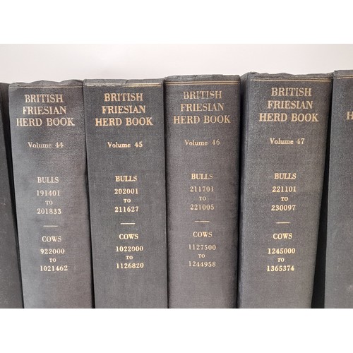 591 - British Friesian Herd Books volumes 40-49 covering the 1950's      (10)