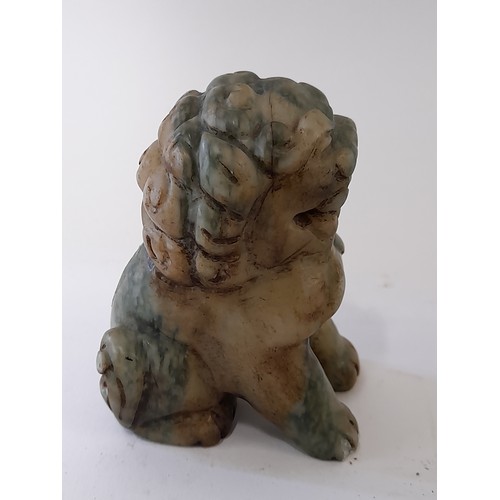 378 - Carved Soapstone Foo Dog, 8cm high