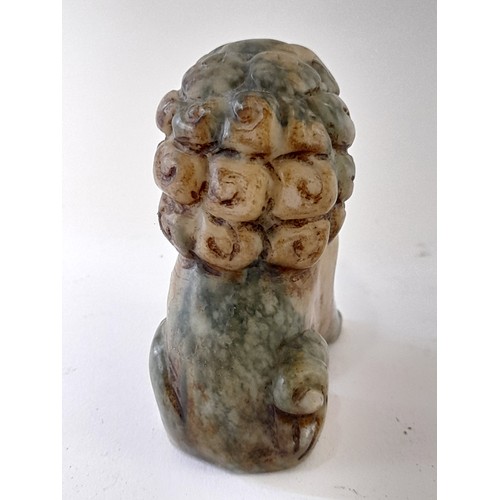 378 - Carved Soapstone Foo Dog, 8cm high