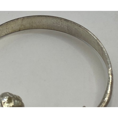 491 - Four Sterling Silver Baby / Child Bangles to Include Bell Rattle and Inscription Examples. Weight 0.... 