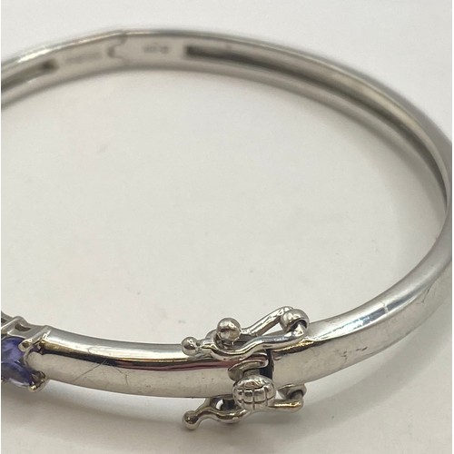 494 - Sterling Silver Gemstone Decorated Clasp Bracelet Along With a Sterling Silver Lock Heart Pendant Br... 