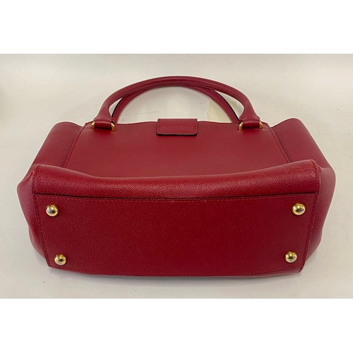 506 - Genuine Burberry London Parade Red Buckle Tote Bag. Roughly 44cm x 37cm