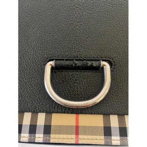 507 - Genuine Burberry London Burberry Check Handbag. Roughly 29cm x 22cm