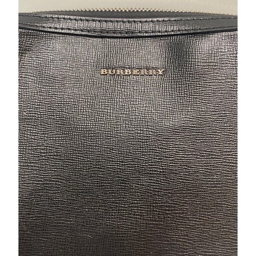 508 - Genuine Burberry London Black Small Clutch Bag. Roughly 24cm x 18cm