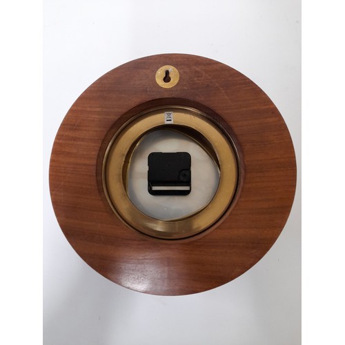 389 - Brass Ships Bulkhead Clock with Modern Battery Movement