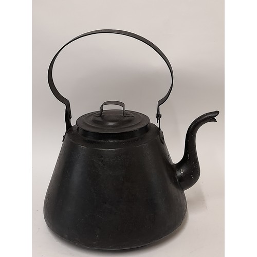 604 - Large Metal Kettle, 36cm including handle