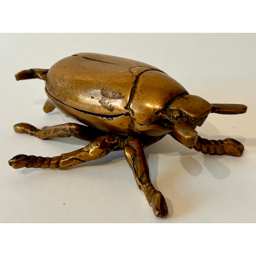 435 - Bronze Novelty Lidded Figure Of A Bug. 13cm x 11cm x 4cm.