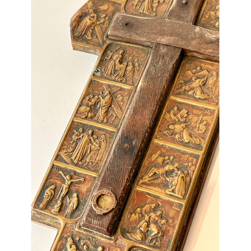 437 - Vintage style Wall Crucifix stages of the cross. 18cm x 11cm