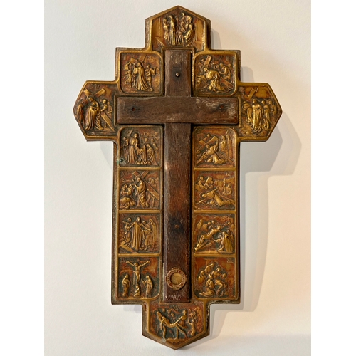 437 - Vintage style Wall Crucifix stages of the cross. 18cm x 11cm