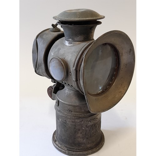 553 - Vintage Cycle Carbide Lamp marked APOLLO, 20cm high