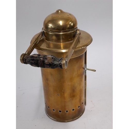 568 - Brass Ships Binnacle Lamp, 27cm high