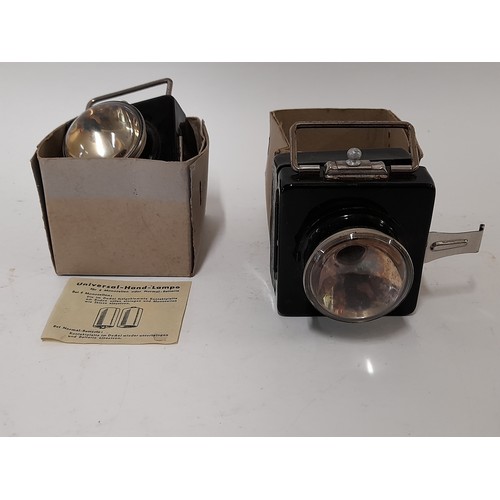 573 - 2 x Vintage  Universal Battery Hand Lamps, 7cm x 7xm