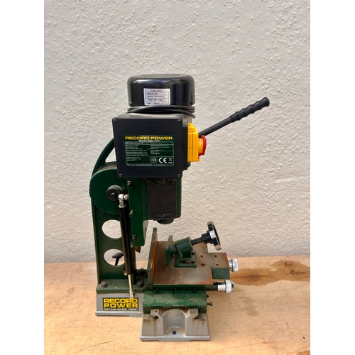 703 - Used in working order Record Power 240volt Pillar Drill. 56cm x 31cm x 31cm.