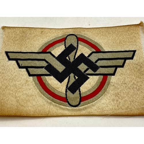 632 - German Military WWII DLV Flyers Armband Patch 11.5cm x 7cm