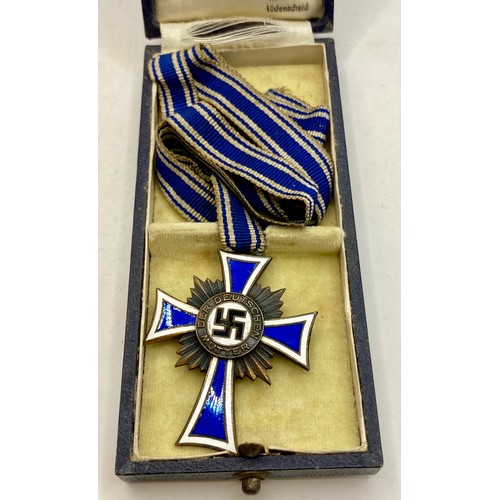 633 - WWII Cross of Honour of the German Mother in Box of Issue 11cm x 5cm x 2cm in Box