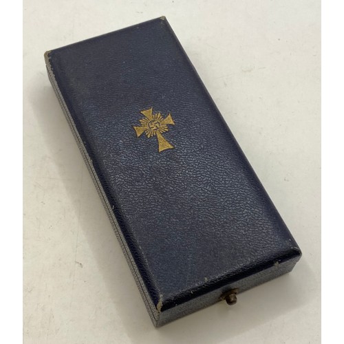 633 - WWII Cross of Honour of the German Mother in Box of Issue 11cm x 5cm x 2cm in Box