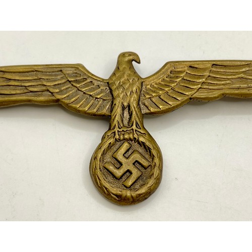 637 - German WWII Style Kriegsmarine Metal Breast Eagle Officers Badge 10cm x 4cm