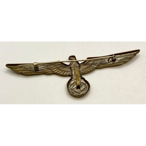 637 - German WWII Style Kriegsmarine Metal Breast Eagle Officers Badge 10cm x 4cm