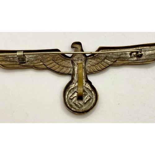 637 - German WWII Style Kriegsmarine Metal Breast Eagle Officers Badge 10cm x 4cm