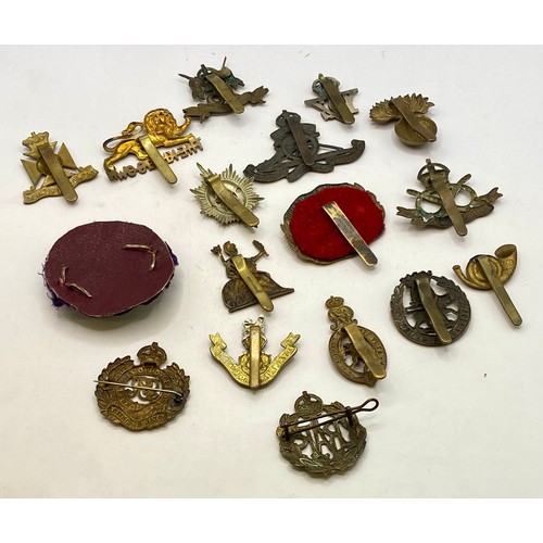 641 - Quantity of Military and Police Metal Badges and Brooches to Include Royal Engineer, The Queens Lanc... 