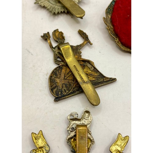 641 - Quantity of Military and Police Metal Badges and Brooches to Include Royal Engineer, The Queens Lanc... 