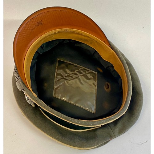 646 - Military German Infantry Officer’s  Style Peaked Visor Cap 24cm x 23cm x 17cm