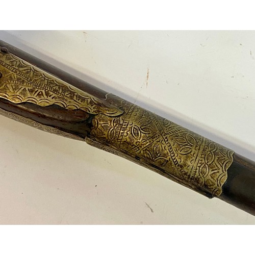 660 - Large Eastern Style Decoration Flintlock Long Rifle 179cm Length