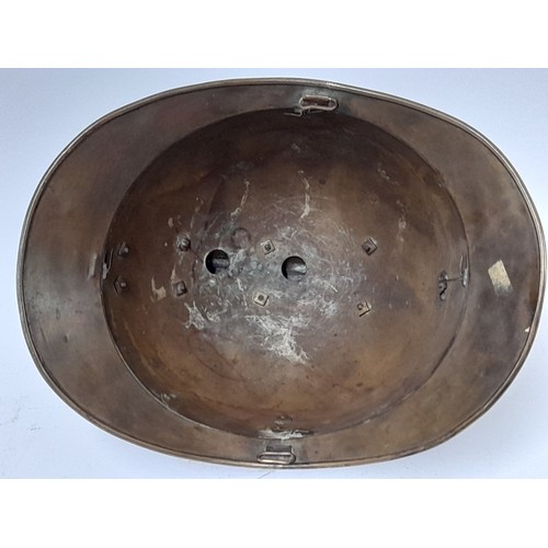 665 - Antique Brass Fireman's Helmet Shell