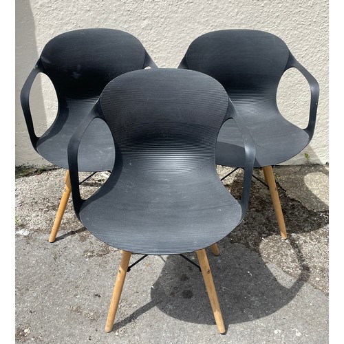 40 - Three Retro Style Dining Chairs. (3)