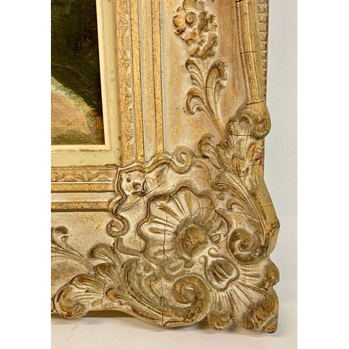 71 - Large Ornate Framed Acrylic/Oil on Canvas Painting Depicting a Floral Scene, Signature to Bottom Rig... 