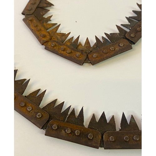 674 - Vintage Military Pioneer Folding Manual Chain Saw. 114cm Open Length