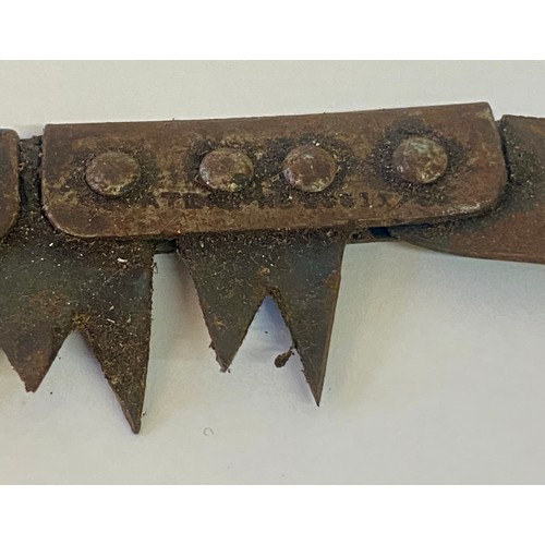 674 - Vintage Military Pioneer Folding Manual Chain Saw. 114cm Open Length