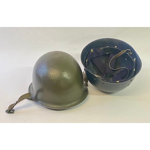 677 - Vintage Military M.P Marseilles French Made Paratrooper Helmet