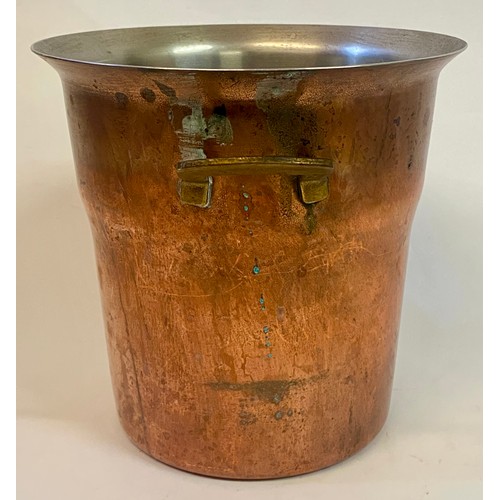 339 - Similar to Previous Lot. Vintage Swiss Champagne / Wine Cooler in Copper and Brass by Spring Culinox... 