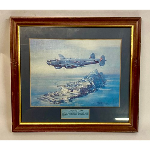 347 - Pair of Vintage Royal Airforce Prints to Include Avro Shackleton and Liberator BV1 Examples. Signatu... 