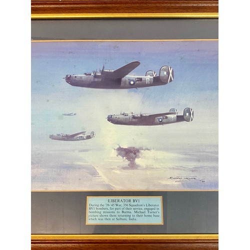 347 - Pair of Vintage Royal Airforce Prints to Include Avro Shackleton and Liberator BV1 Examples. Signatu... 