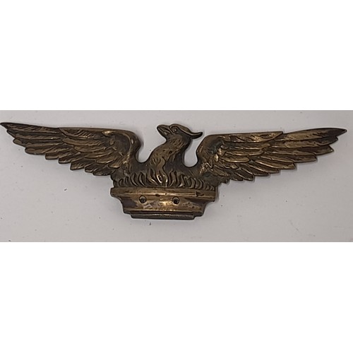 692 - Brass Phoenix, wingspan 21cm x 6cm high