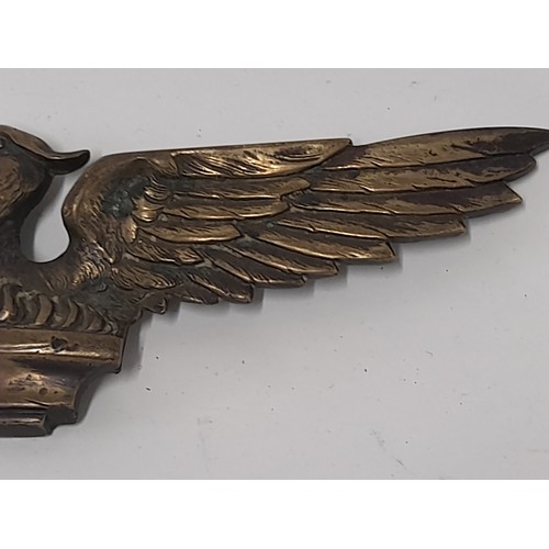 692 - Brass Phoenix, wingspan 21cm x 6cm high