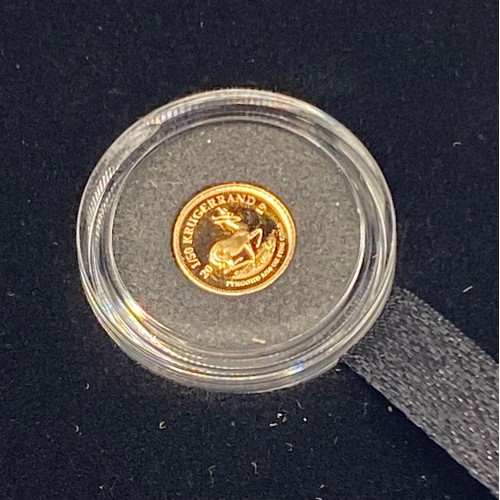 296 - CPM  2019 Krugerrand 1/50 oz Gold Proof Coin in Case with Certificate of Provenance