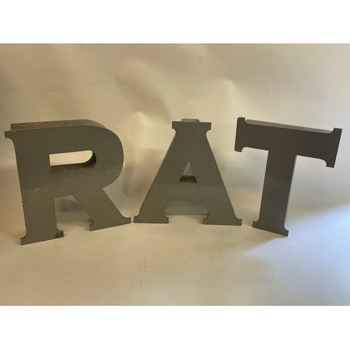 129 - Vintage Metal Advertising Letters. Circa 32 cms High (3)