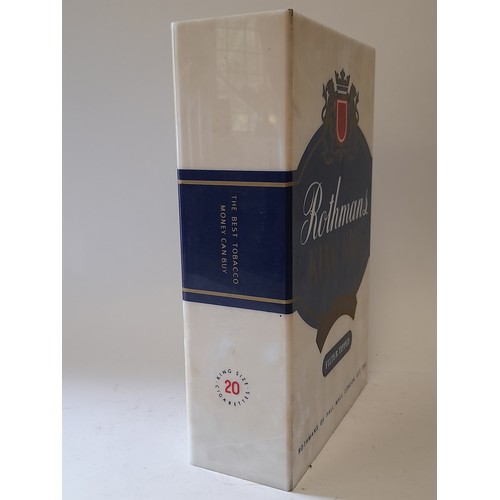 645 - POS Plastic Rothmans King Size Cigarette Advertisement 21cm x 9cm x33cm