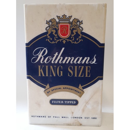 645 - POS Plastic Rothmans King Size Cigarette Advertisement 21cm x 9cm x33cm