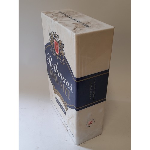 645 - POS Plastic Rothmans King Size Cigarette Advertisement 21cm x 9cm x33cm