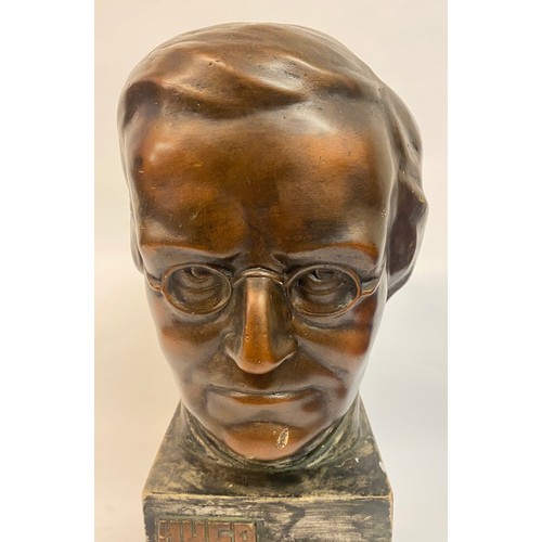 663 - Vintage Plaster Cast / Resin Bust of Hugo Verriest 1840-1922. 40cm Height