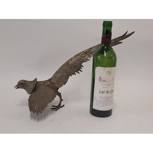 274 - Vintage Metal Pheasant Table centre piece, 44cm long x 28cm high