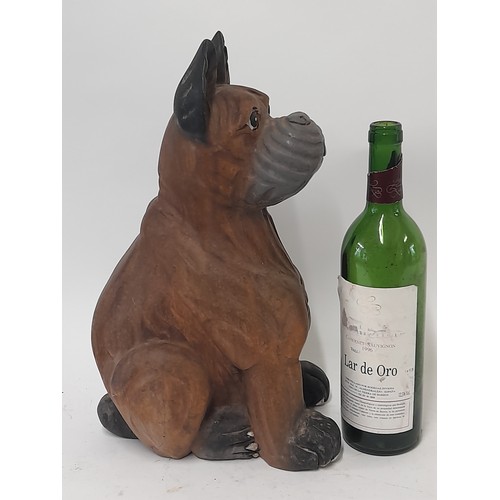 276 - Decorative Wood Carved Dog, 38cm high