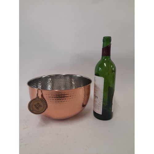 278 - Heart of the Home Premium Kitchen Bowl with Planished Copper Finish, 14cm x 25cm